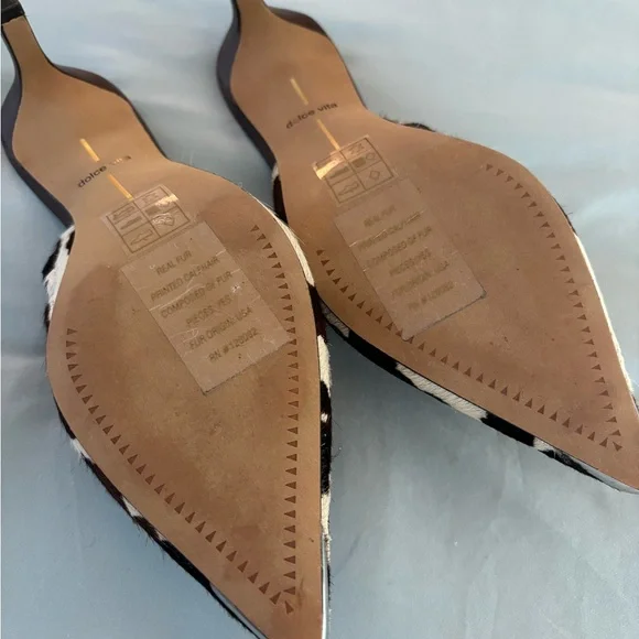 Dolce Vita Animal Print Mules in Brown and Cream 6.5 - Picture 4 of 7